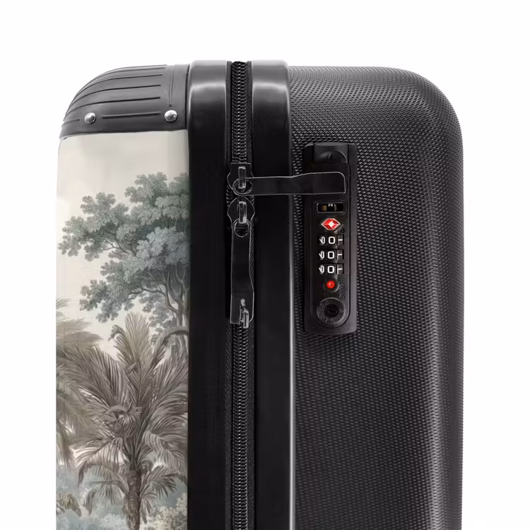 Tropisch - Landschap - Illustratie NBS - Handbagage koffer - Volwassenen Unisex middel -slot