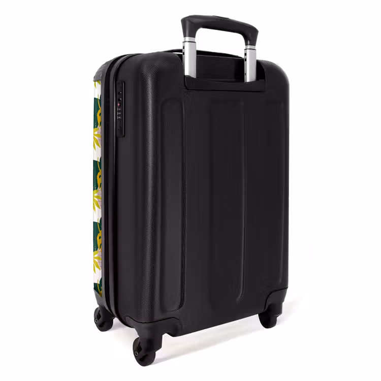 Tropische bladerpatroon NBS - Handbagage koffer - Volwassenen Unisex middel -achterkant
