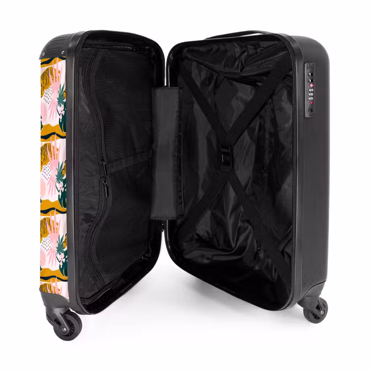 Tropisch tijgerpatroon NBS - Handbagage koffer - Volwassenen Unisex middel -binnenkant