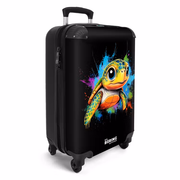 Schildpad met kleurrijke graffiti NBS - Handbagage koffer - Unisex middel -productfoto_3d