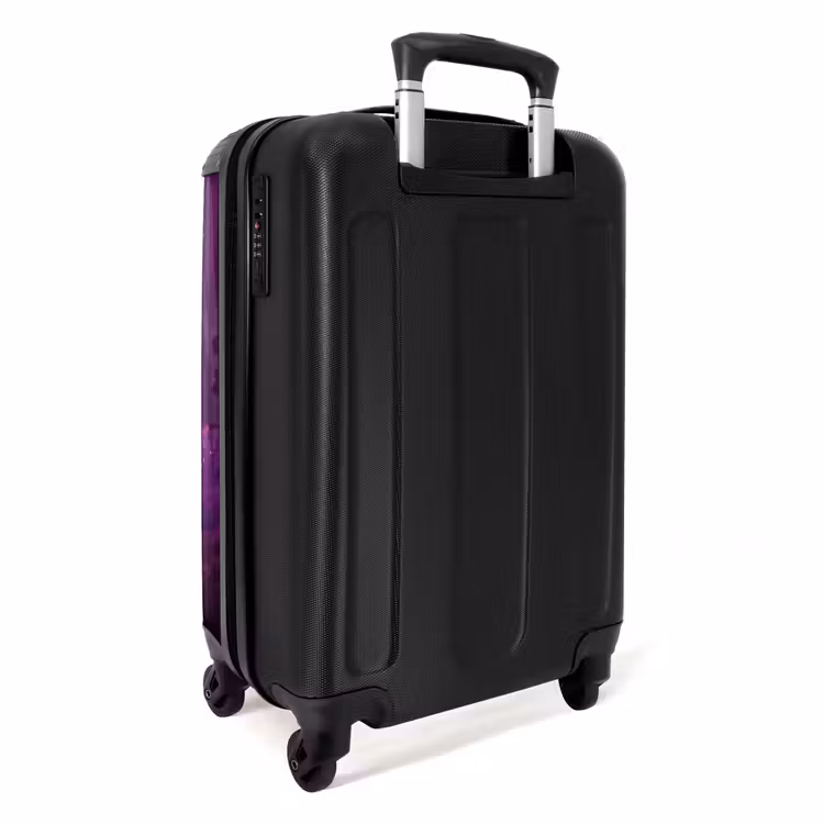 Eenhoorn Omringd door Paarse Natuur NBS - Handbagage koffer - Unisex middel -achterkant