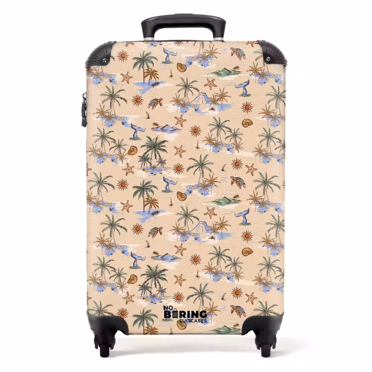 Vakantie eiland print NBS - Handbagage koffer - Volwassenen Unisex middel -productfoto_recht