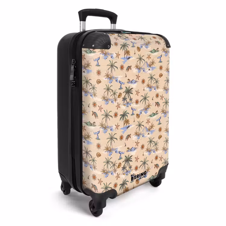 Vakantie eiland print NBS - Handbagage koffer - Volwassenen Unisex middel -productfoto_3d