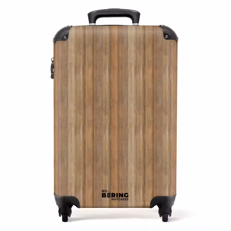 Warme houttint met verticale planken NBS - Handbagage koffer - Volwassenen Unisex middel -productfoto_recht