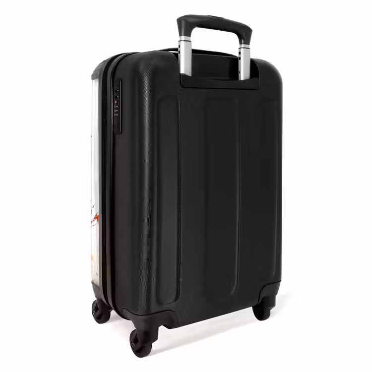 Aquarel paard met kleurrijke spatten NBS - Handbagage koffer - Unisex middel -achterkant