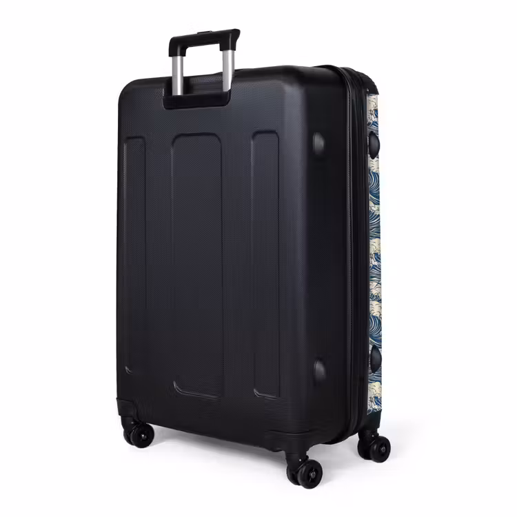 Golven - Ritmisch - Blauw NBS - Handbagage koffer - Volwassenen Unisex middel -slot