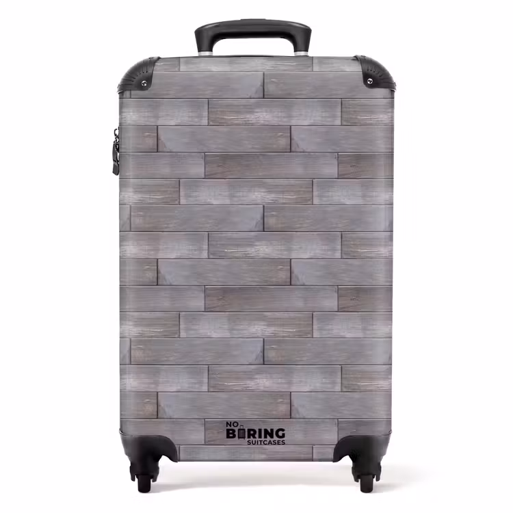 Verweerd blauwgrijs hout NBS - Handbagage koffer - Volwassenen Unisex middel -productfoto_recht