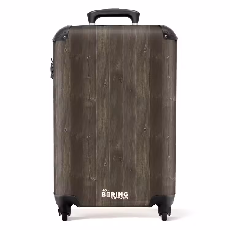 Verweerd hout in groene tint met verticale structuur NBS - Handbagage koffer - Volwassenen Unisex middel -productfoto_recht