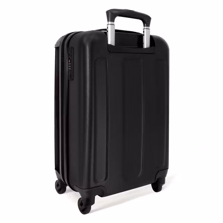 Wit paardenhoofd tussen kleurrijke bloemenkrans NBS - Handbagage koffer - Unisex middel -achterkant