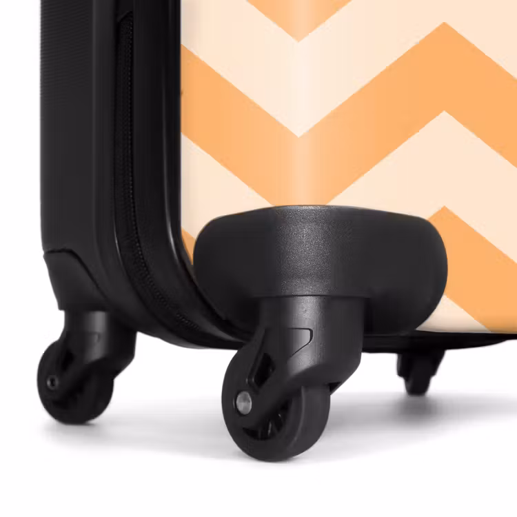 Zigzag patroon in oranje NBS - Handbagage koffer - Unisex middel -wiel