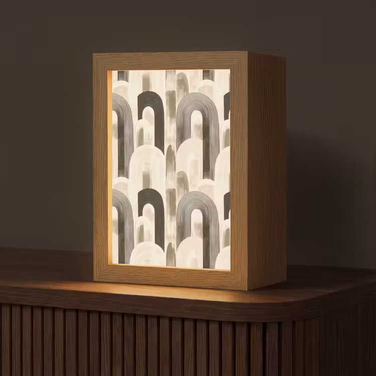 Abstract - Patroon - Bogen Light Box met kabel (Tafellamp) klein 925 -z3d_website