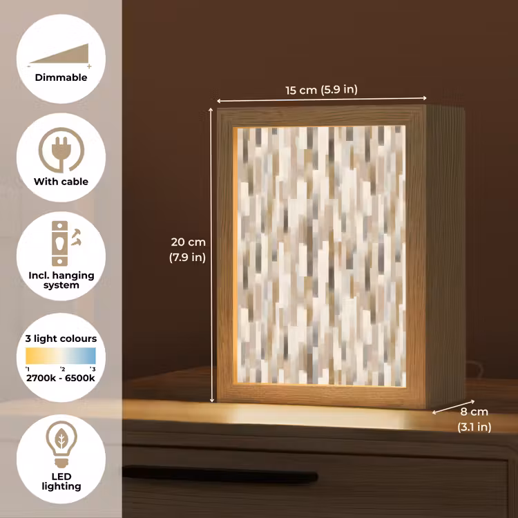 Abstract - Patroon - Kwaststreken Light Box met kabel (Tafellamp) klein 925 -USP_EN