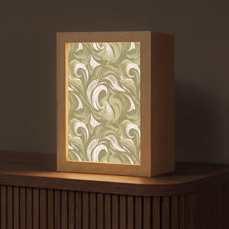 Abstract - Textuur - Groen Light Box met kabel (Tafellamp) klein 925 -z3d_website