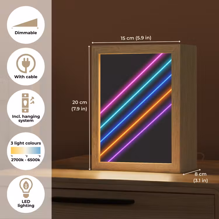 Esthetiek - Retro - Neon Light Box met kabel (Tafellamp) klein -USP_EN