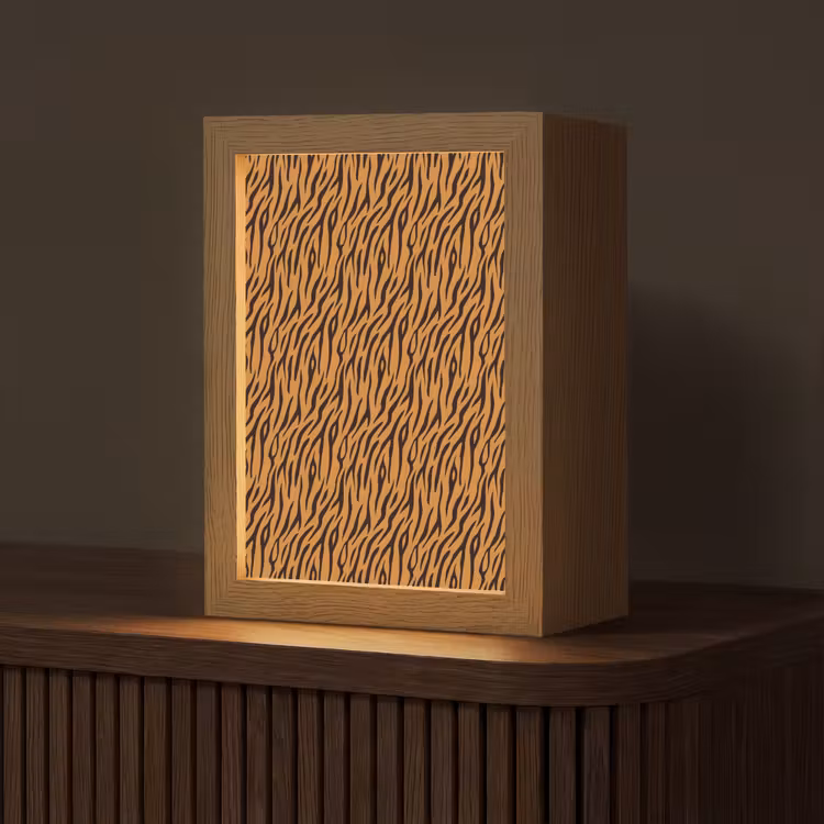 Dier - Oranje - Tijger Light Box met kabel (Tafellamp) klein 925 -z3d_website