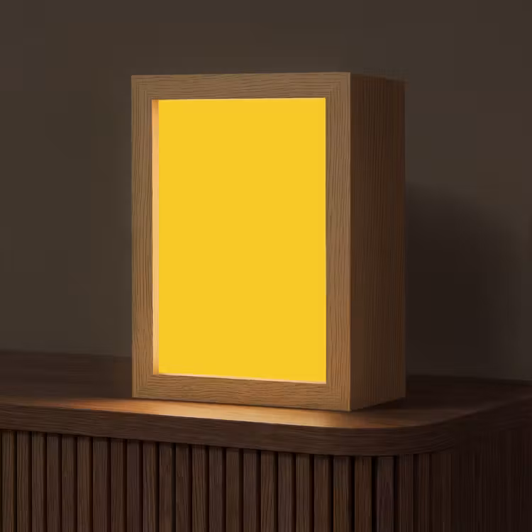 Antique - Gold - Geel Light Box met kabel (Tafellamp) klein 925 -z3d_website