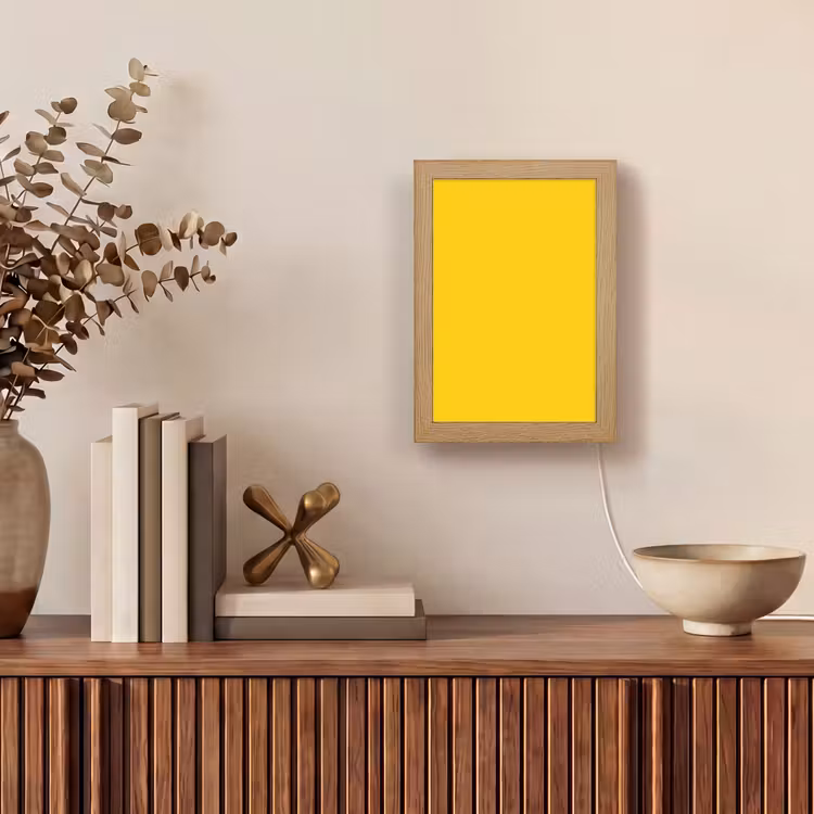 Antique - Gold - Geel Light Box met kabel (Tafellamp) klein 925 -sfeer2