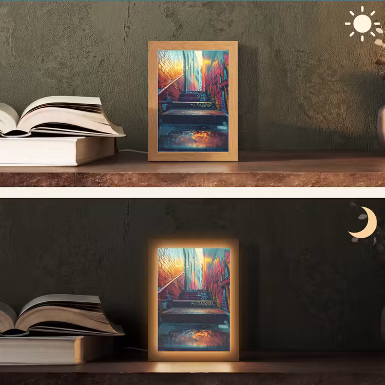 Architectuur - Neon - Trap - Graffiti Light Box met kabel (Tafellamp) klein -sfeer3