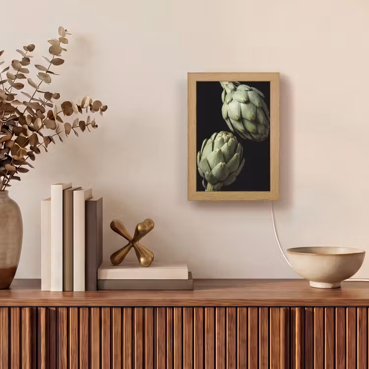 Table Lamp - Artichoke - Green - Food - Artisjok - Groen - Eten Light Box met kabel (Tafellamp) klein