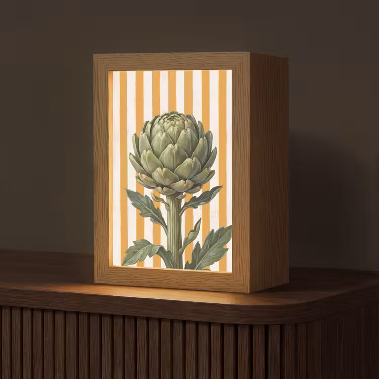 Table Lamp - Artichoke - Modern - Vegetable - Artisjok - Modern - Groente Light Box met kabel (Tafellamp) klein