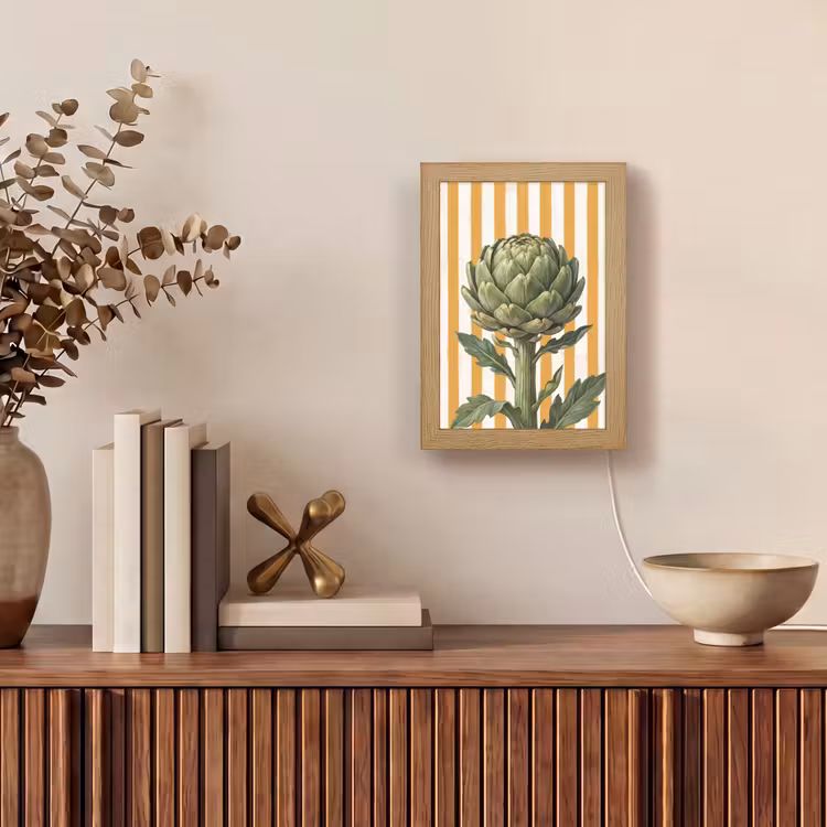 Table Lamp - Artichoke - Modern - Vegetable - Artisjok - Modern - Groente Light Box met kabel (Tafellamp) klein