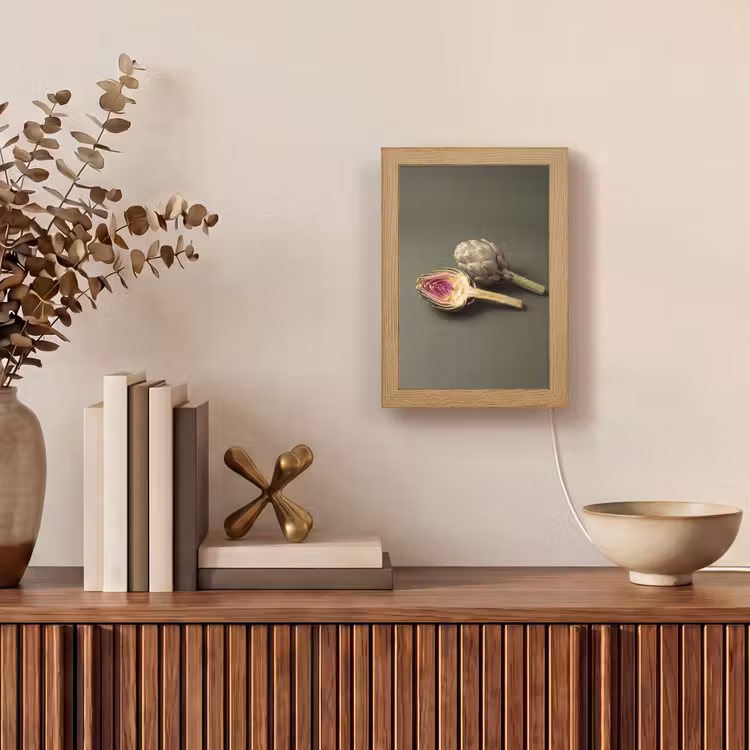 Table Lamp - Artichoke - Purple - Food - Artisjok - Paars - Voedsel Light Box met kabel (Tafellamp) klein