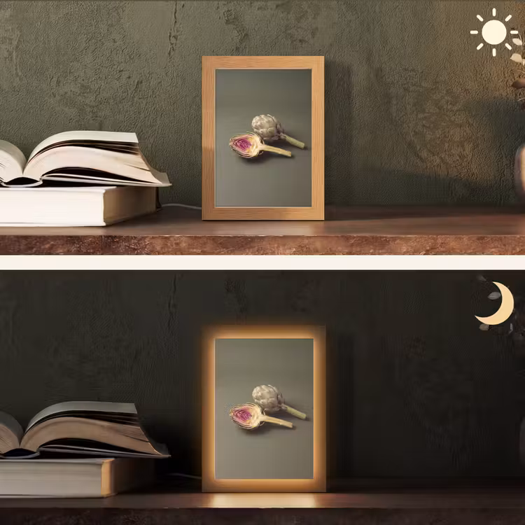 Table Lamp - Artichoke - Purple - Food - Artisjok - Paars - Voedsel Light Box met kabel (Tafellamp) klein
