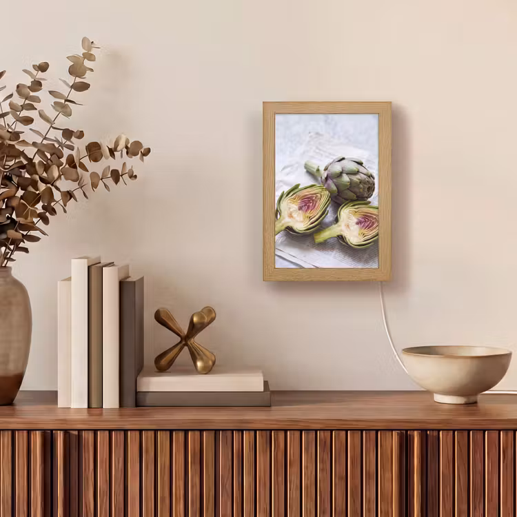 Table Lamp - Artichoke - Sliced - Food - Artisjok - Doorgesneden - Eten Light Box met kabel (Tafellamp) klein