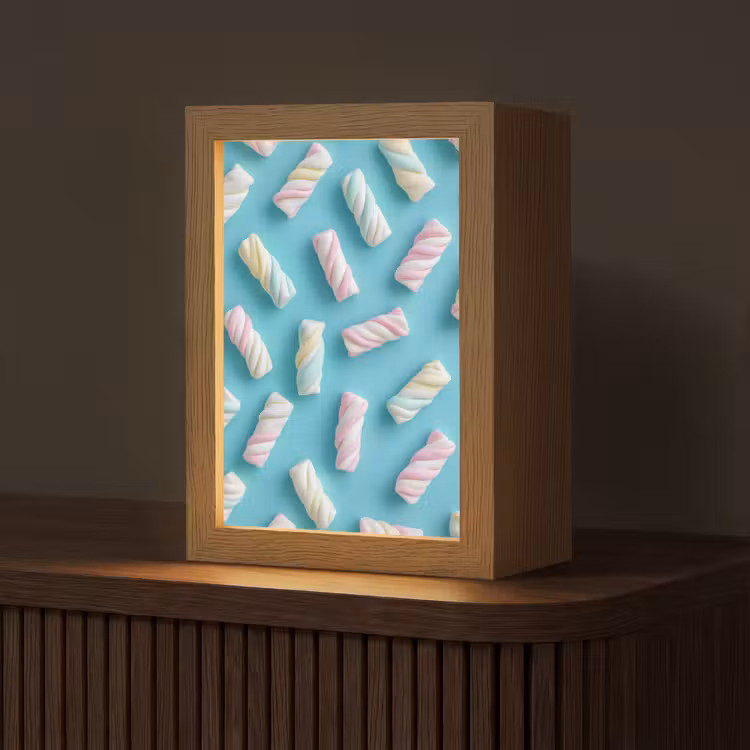 Spekjes - Pastel - Snoep - Blauw Light Box met kabel (Tafellamp) klein -z3d_website