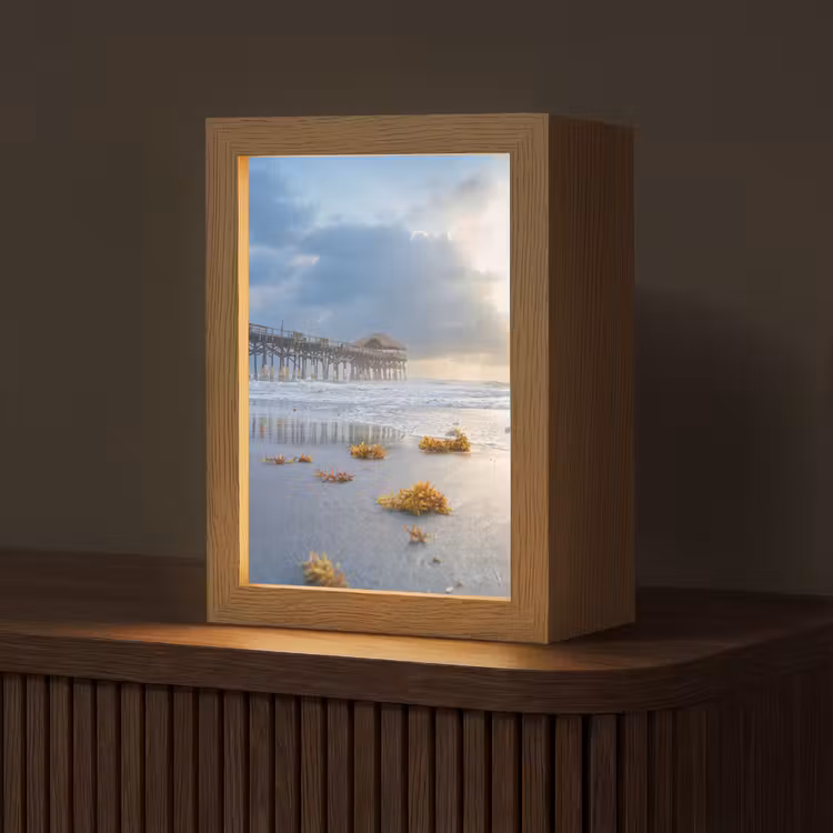 Strand - Pier - Zeewier - Zee - Zomer Light Box met kabel (Tafellamp) klein -z3d_website