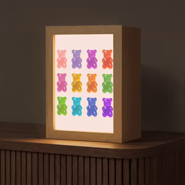 Beer - Kleurrijk - Snoep Light Box met kabel (Tafellamp) klein -z3d_website
