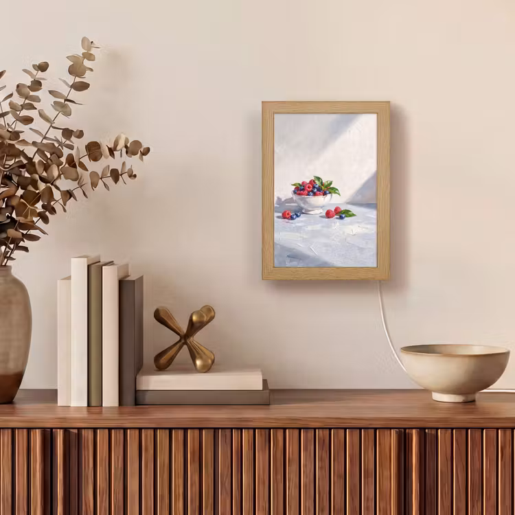 Table Lamp - Berries - Bowl - Food - Bessen - Kom - Eten Light Box met kabel (Tafellamp) klein