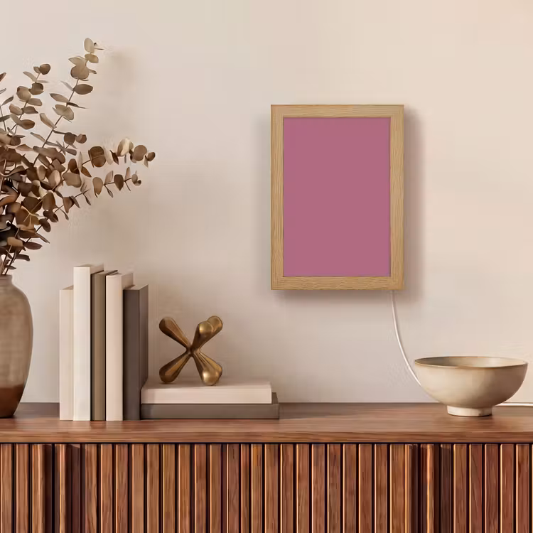 Berry - Roze -Pink Light Box met kabel (Tafellamp) klein 925 -sfeer2