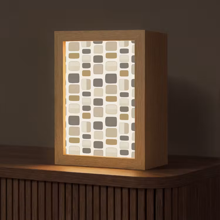 Blokken - Vintage - Grijs Light Box met kabel (Tafellamp) klein 925 -z3d_website