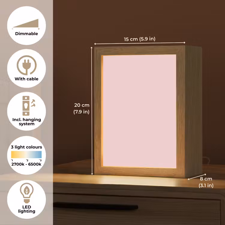 Blush - Pink - Roze Light Box met kabel (Tafellamp) klein 925 -USP_EN