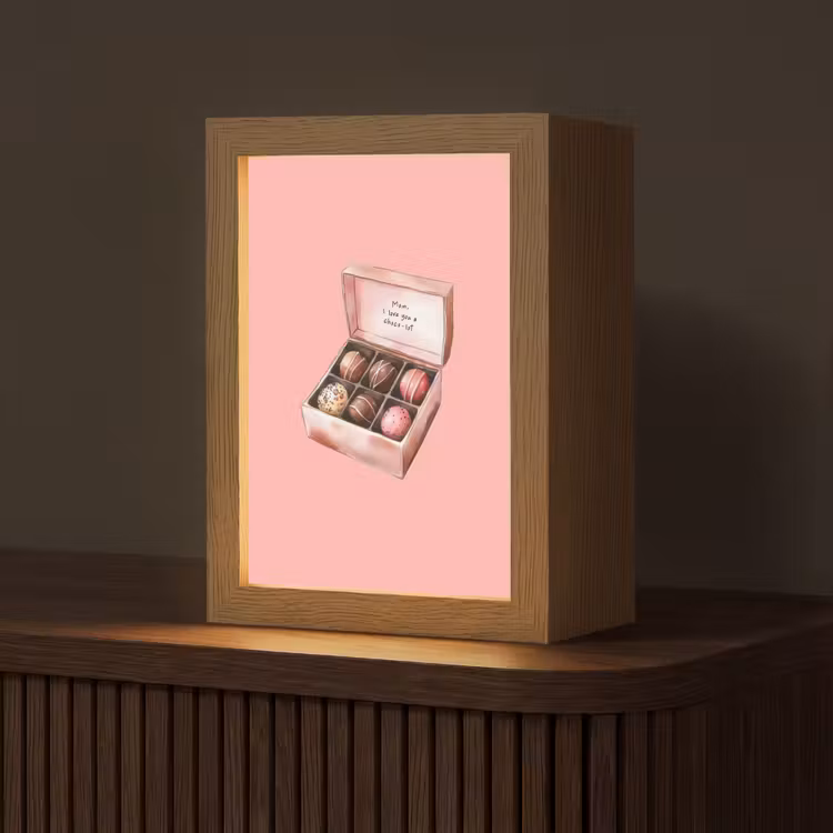 Doosje - Bonbons - Liefdevolle - Tekst Light Box met kabel (Tafellamp) klein -z3d_website