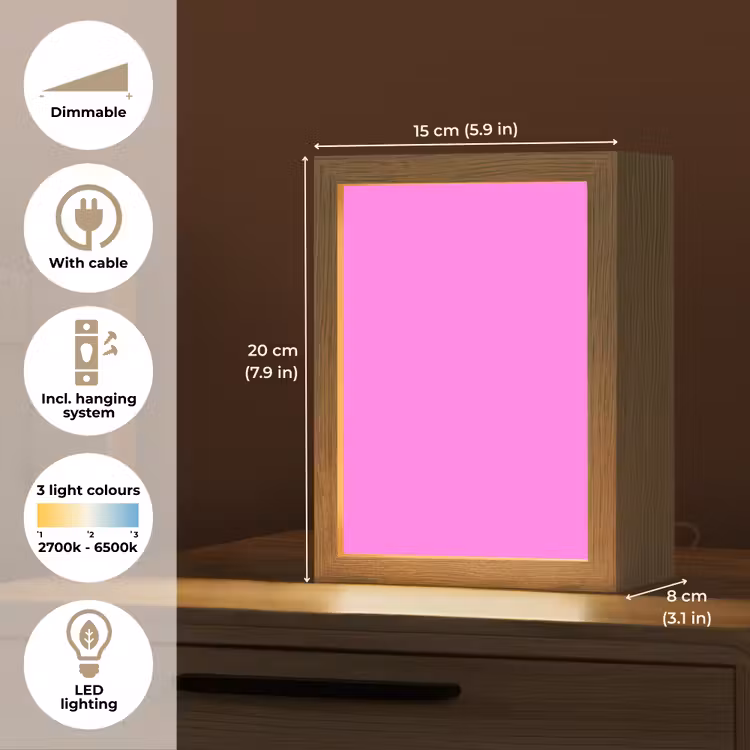 Bright - Orchid - Roze Light Box met kabel (Tafellamp) klein 925 -USP_EN