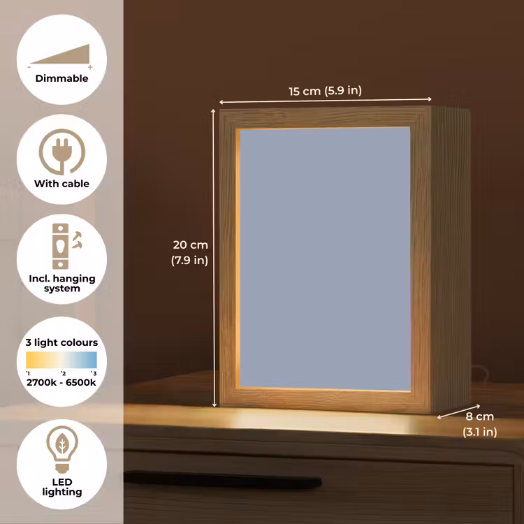Canary - Champ - Blauw Light Box met kabel (Tafellamp) klein 925 -USP_EN