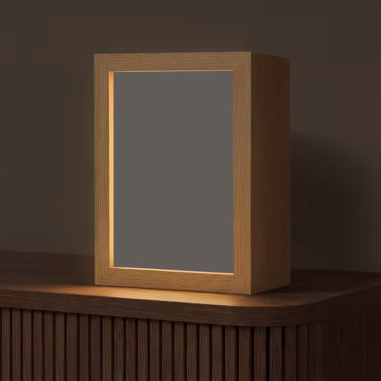 Charcoal - Grijs- Grey Light Box met kabel (Tafellamp) klein 925 -z3d_website
