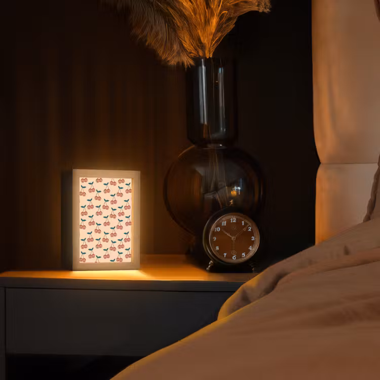 Kers - Disco - Patroon Light Box met kabel (Tafellamp) klein 925 -sfeer1