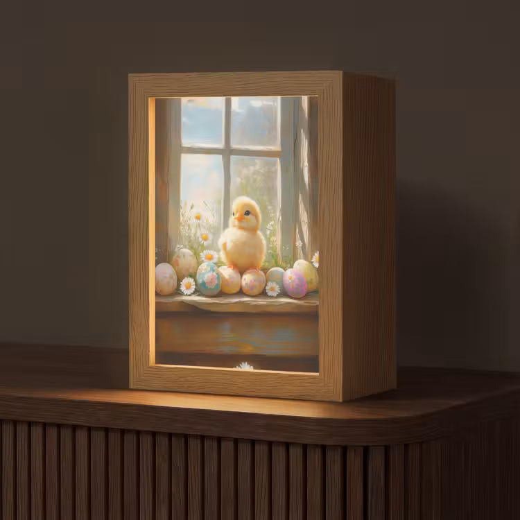 Kuiken - Raam - Paaseieren Light Box met kabel (Tafellamp) klein -z3d_website