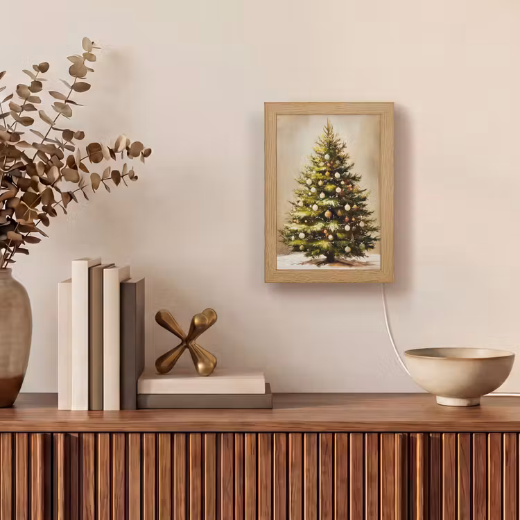 Kerst - Sfeer - Groen Light Box met kabel (Tafellamp) klein -sfeer2