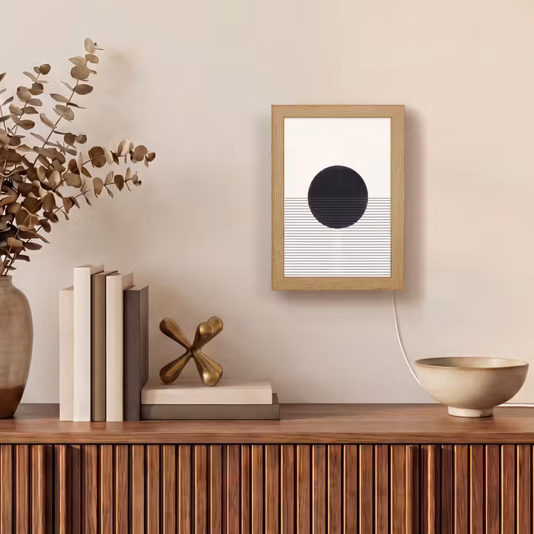 Table Lamp - Circle - Lines - Abstract - Cirkel - Lijnen - Abstract Light Box met kabel (Tafellamp) klein