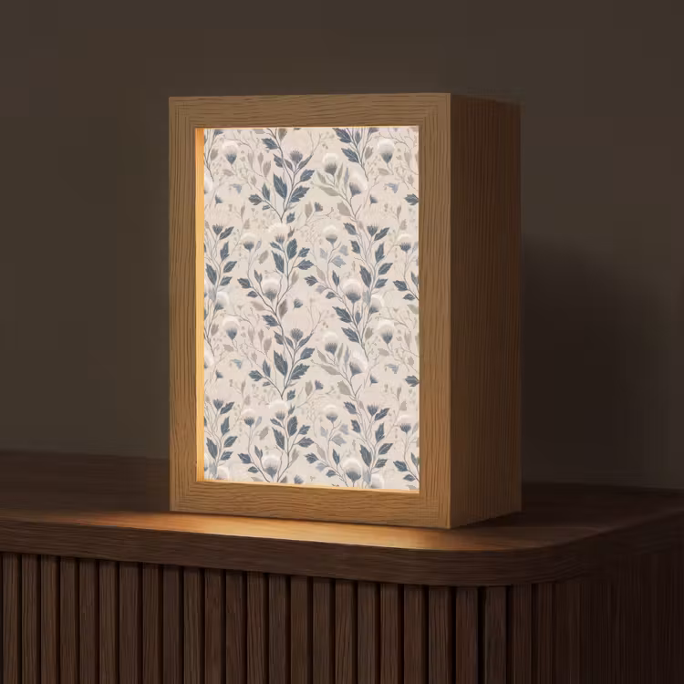 Klassiek - Botanisch - Kleurrijk Light Box met kabel (Tafellamp) klein 925 -z3d_website