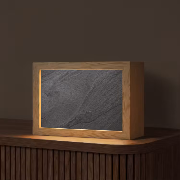 Beton - Zwart - Industrieel Light Box met kabel (Tafellamp) klein -z3d_website