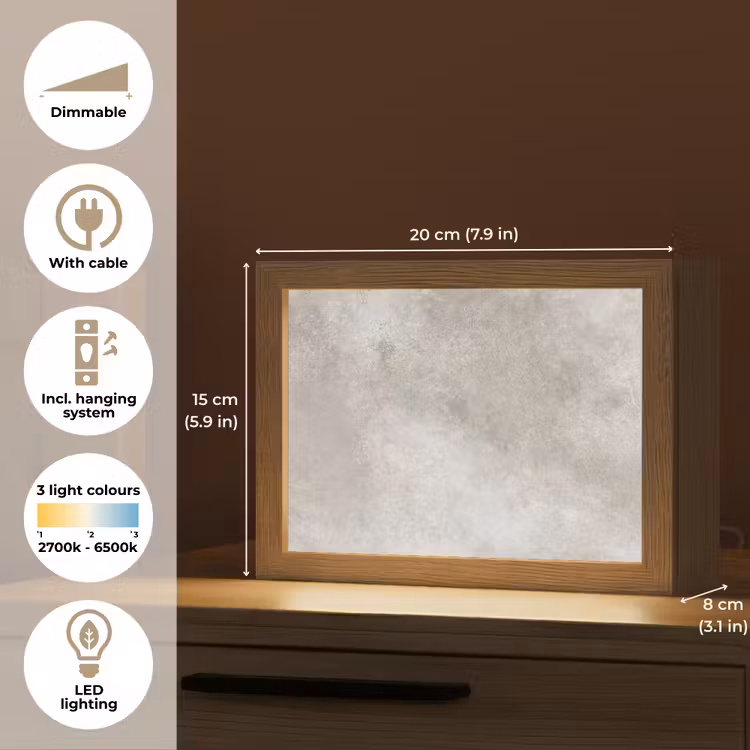 Beton - Grijs Light Box met kabel (Tafellamp) klein -USP_EN