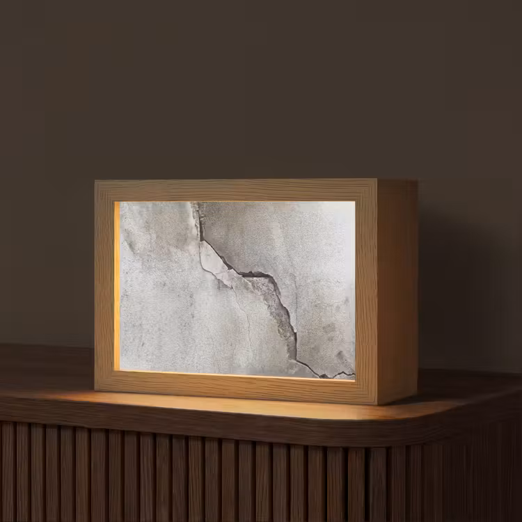 Beton - Industrieel - Grijs Light Box met kabel (Tafellamp) klein -z3d_website