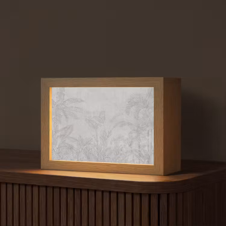 Beton - Patroon - Grijs Light Box met kabel (Tafellamp) klein -z3d_website