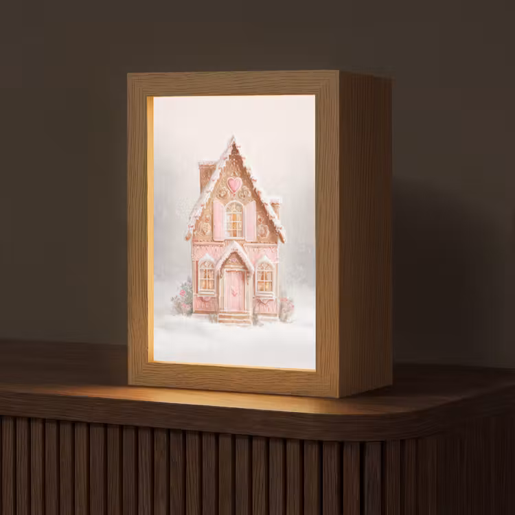 Huisje - Suiker - Pastel Light Box met kabel (Tafellamp) klein -z3d_website