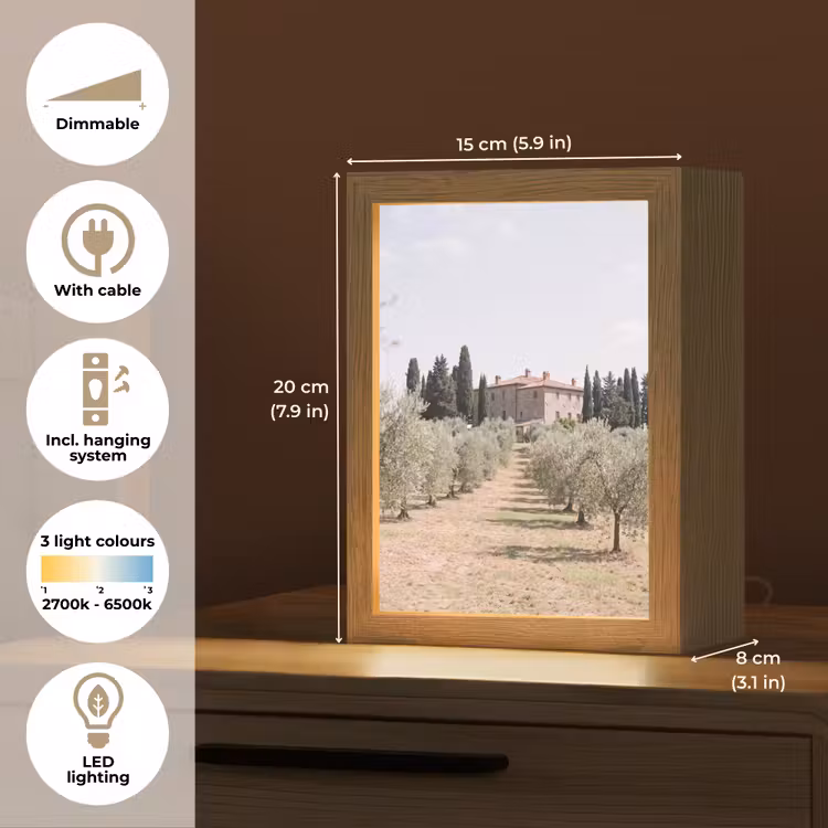 Table Lamp - Country house - olive tree - orchard - Landhuis - olijfboom - gaard Light Box met kabel (Tafellamp) klein